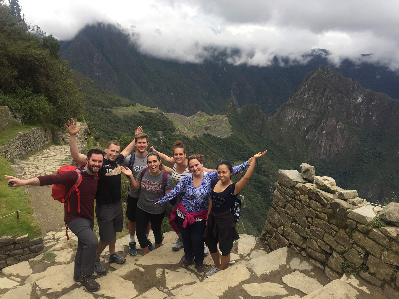 Graduate students in Machu Picchu, Peru