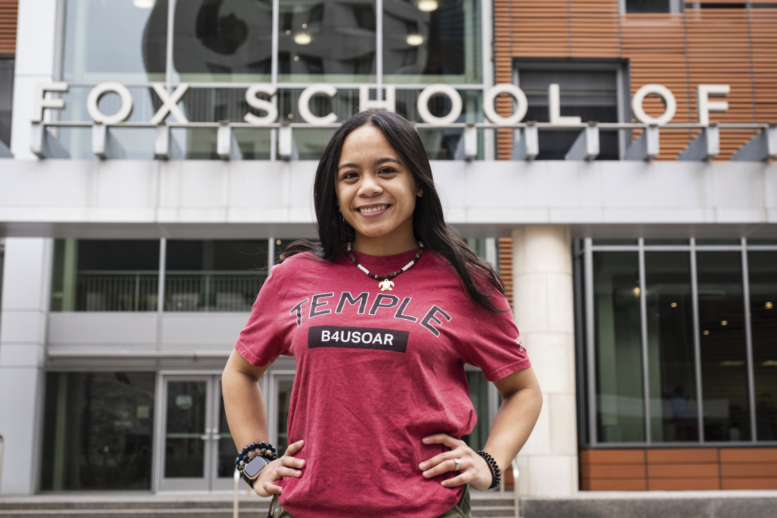 Samantha Tumala’s journey to Temple’s Fox School of Business began in the B4USoar program.